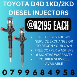 Toyota D4d 1kd/2kd Diesel Injectors/ We Recon And Sellon Exchange