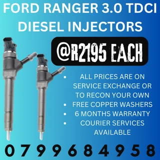 Ford Ranger 3.0 Diesel Injectors/ We Recon And Sell On Exchange