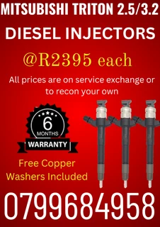 Mitsubishi Triton 2.5/3.2 Diesel Injectors/ We Recon And Sell On Exchange