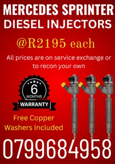 Mercedes Sprinter Diesel Injectors/ We Recon And Sell On Exchange