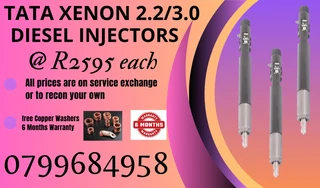 Tata Xenon 2.2/3.0 Diesel Injectors/ Free Copper Washers