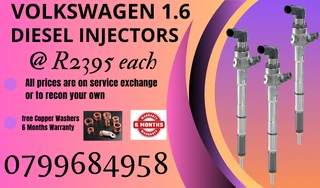 Volkswagen 1.6 Diesel Injectors/ We Recon And Sell On Exchange