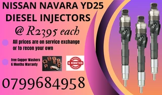 Nissan Navara Yd25 Diesel Injectors/ We Recon And Sell On Exchange