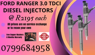 Ford Ranger 3.0 Tdci Diesel Injectors/ We Recon And Sell On Exchange