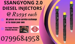 Ssangyong 2.0 Diesel Injectors/ 6 Months Warranty