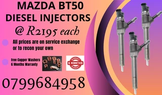 Mazda Bt50 Diesel Injectors/ 6 Months Warranty
