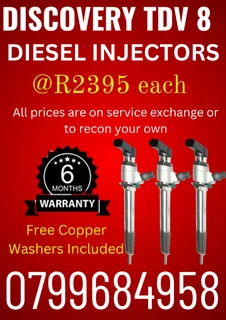 Discovery Tdv 8 Diesel Injectors/ We Recon And Sell On Exchange