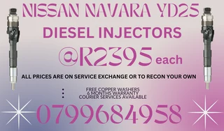 Nissan Navara Yd25 Diesel Injectors/ We Recon And Sell On Exchange