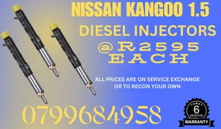 Nissan Kangoo 1.5 Diesel Injectors/ Free Copper Washers