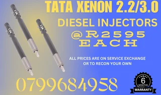 Tata Xenon 2.2/3.0 Diesel Injectors/ We Recon And Sell On Exchange