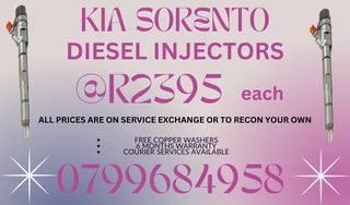 Kia Sorento Diesel Injectors/ 6 Months Warranty