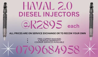 Haval 2.0 Diesel Injectors/ Free Copper Washers