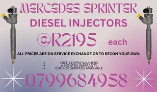Mercedes Sprinter Diesel Injectors/ Free Copper Washers