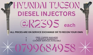 Hyundai Tucson 2.0 Diesel Injectors/ Free Copper Washers