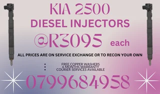 Kia 2500 Diesel Injectors/ We Recon And Sell On Exchange