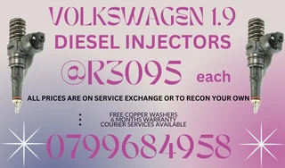 Volkswagen 1.9 Diesel Injectors/ Free Copper Washers