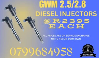 Gwm 2.5/2.8 Diesel Injectors/ Free Copper Washers