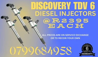 Discovery Tdv6 Diesel Injectors/ 6 Months Warranty