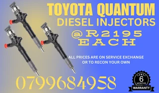 Toyota Quantum Diesel Injectors/ Free Copper Washers