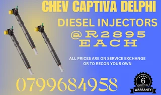 Chev Captiva Delphi Diesel Injectors/ Free Copper Washers