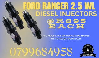 Ford Ranger 2.5 Wl Diesel Injectors/ 6 Months Warranty