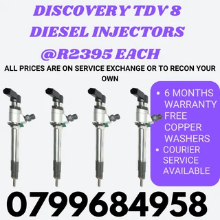 Discovery Tdv8 Diesel Injectors/ Free Copper Washers