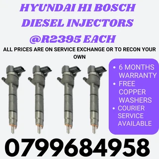 Hyundai H1 Bosch Diesel Injectors/ 6 Months Warranty