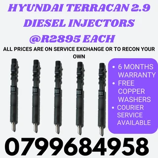 Hyundai Terracan 2.9 Diesel Injectors/ 6 Months Warranty