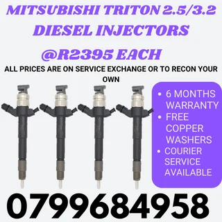 Mitsubishi Triton 2.5/3.2 Diesel Injectors/ Free Copper Washers