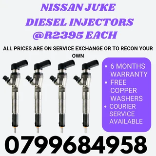 Nissan Juke Diesel Injectors/ 6 Months Warranty