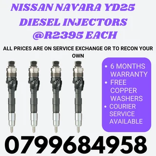 Nissan Navara Yd25 Diesel Injectors/ We Recon And Sell On Exchange