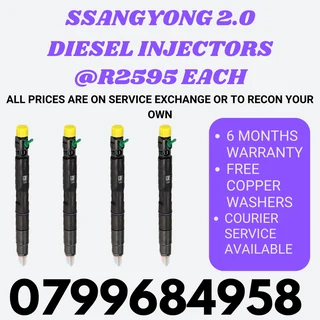Ssangyong 2.0 Diesel Injectors/ Free Copper Washers