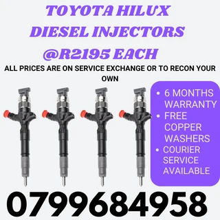Toyota Hilux Diesel Injectors/ We Recon And Sell On Exchange