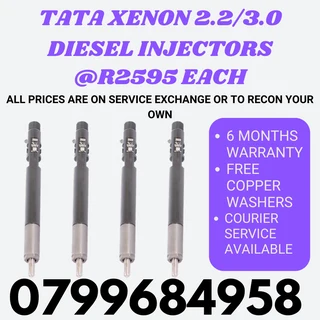 Tata Xenon 2.2/3.0 Diesel Injectors/ We Recon And Sell On Exchange