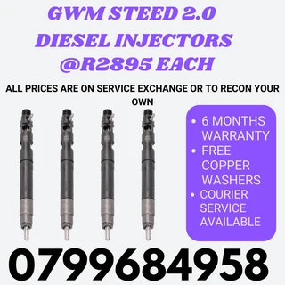 Gwm Steed 2.0 Diesel Injectors/ 6 Months Warranty