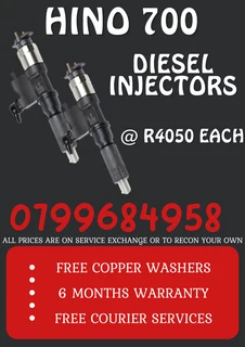 Hino 700 Diesel Injectors/ Courier Services Available