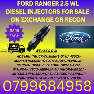 Ford Ranger 2.5 Wl Diesel Injectors/ We Recon And Sell On Exchange