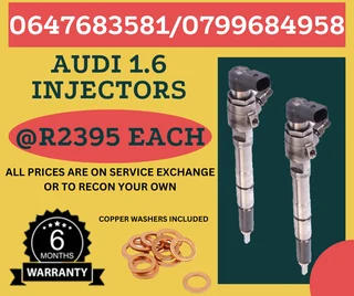 Audi 1.6 Diesel Injectors/ 6 Months Warranty