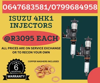 Isuzu 4hk1 Diesel Injectors/ We Recon And Sell On Exchange