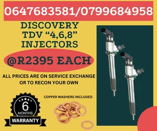Discovery Tdv4 Diesel Injectors/ 6 Months Warranty