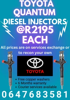 Toyota Quantum Diesel Injectors For Sale On Exchange 6 Months Warranty