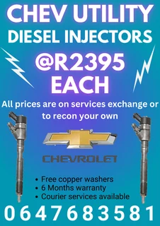 Chev Utility Diesel Injectors For Sale 6 Months Warranty
