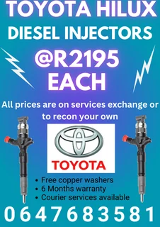 Toyota Hilux Diesel Injectors For Sale With Warranty