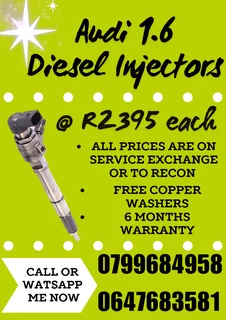 Audi 1.6 Diesel Injectors For Sale With Warranty
