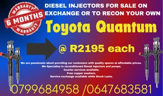Toyota Quantum Diesel Injectors For Sale With Warranty