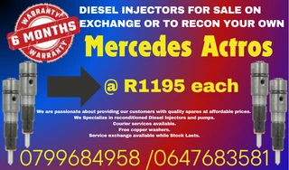 Mercedes Actros Diesel Injectors For Sale 6 Months Warranty