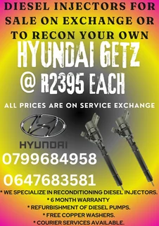 Hyundai Getz Diesel Injectors For Sale With Warranty