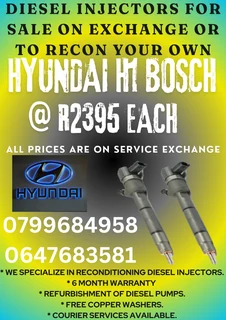 Hyundai H1 Bosch Diesel Injectors For Sale Free Copper Washers