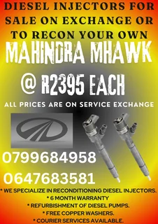 Mahindra Mhawk Diesel Injectors For Sale With Warranty