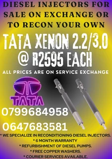 Tata Xenon 2.2/3.0 Diesel Injectors For Sale We Recon And Sell On Exchange